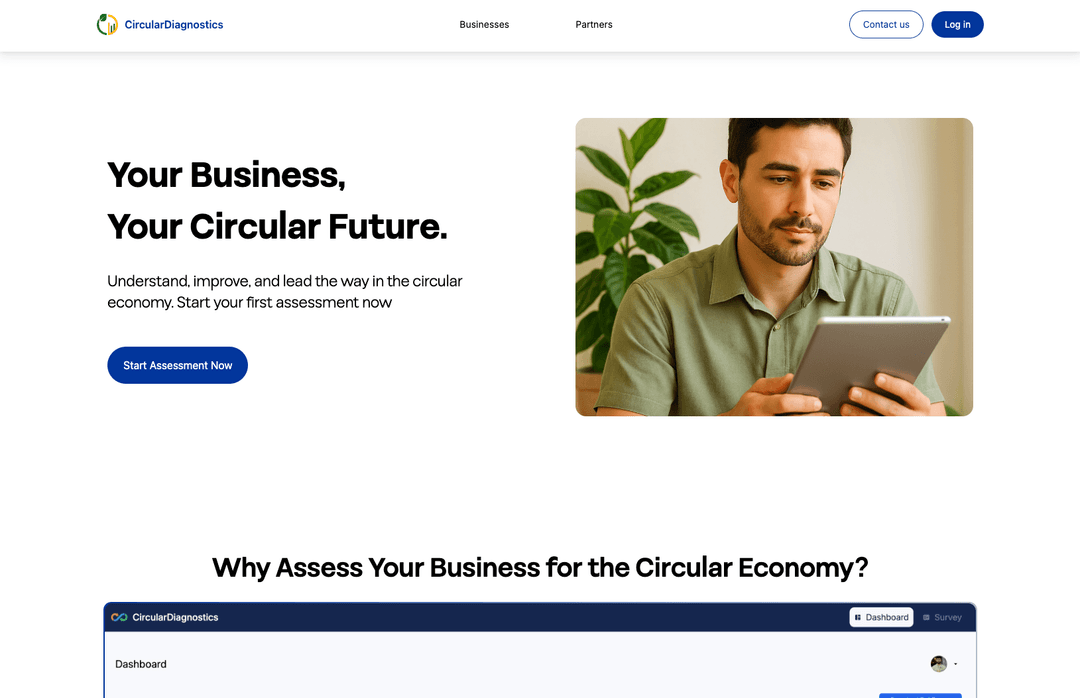 Circular Diagnostic Landing Page