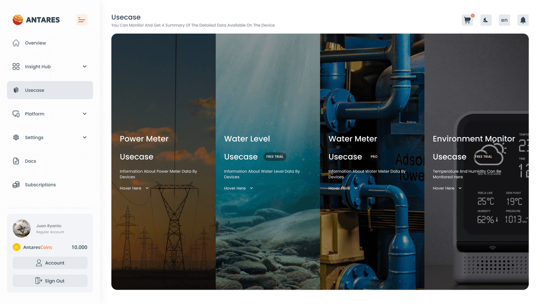 Antares SaaS Dashboard
